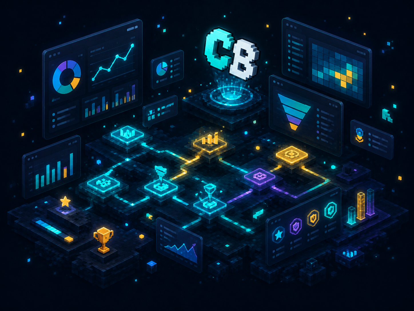 Game-like analytics dashboard for CharaBreak features